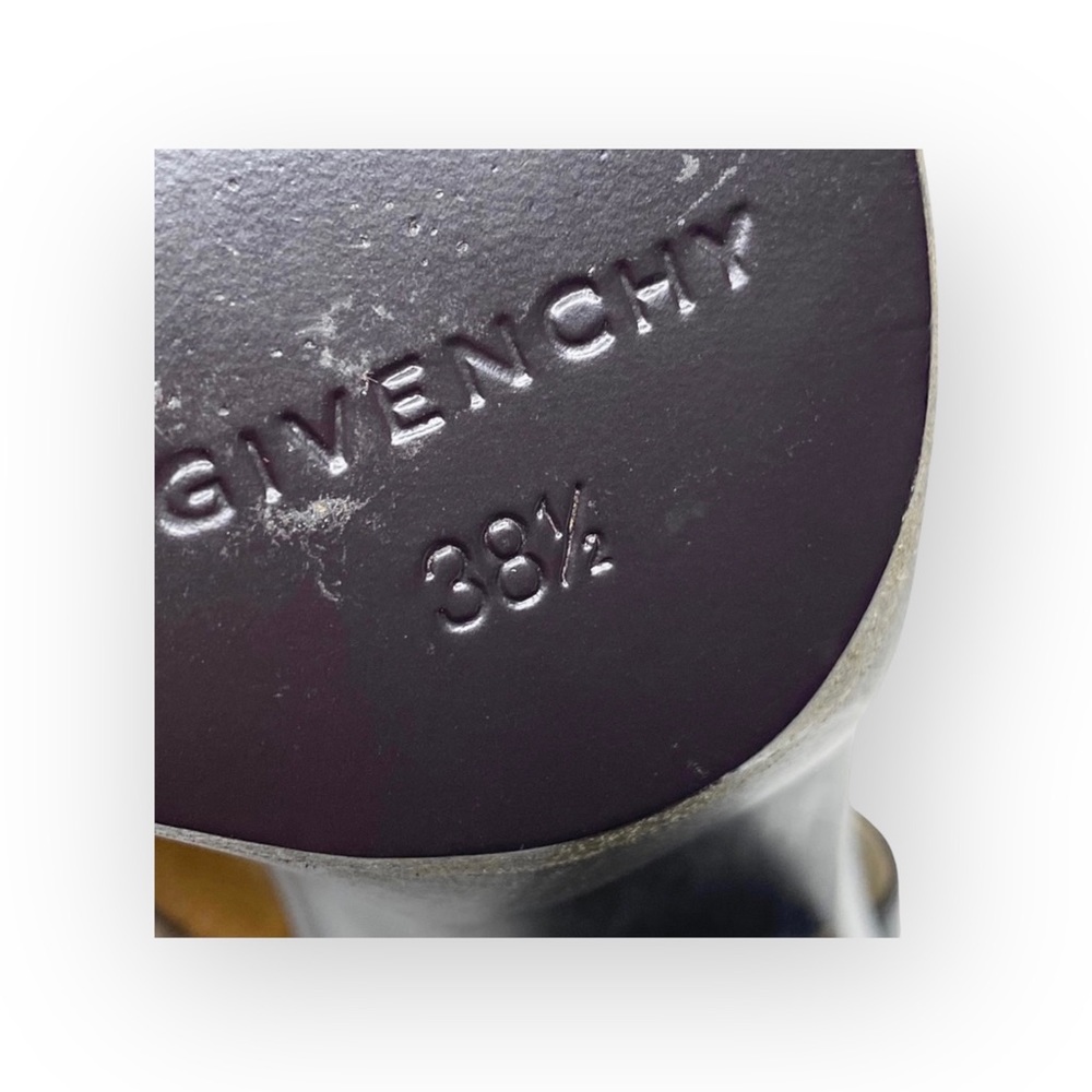new Givenchy ༄ Cross Strap Wood Platform Sandals ༄ Black Leather ༄ 38.5 8M 8.5M - Picture 14 of 16